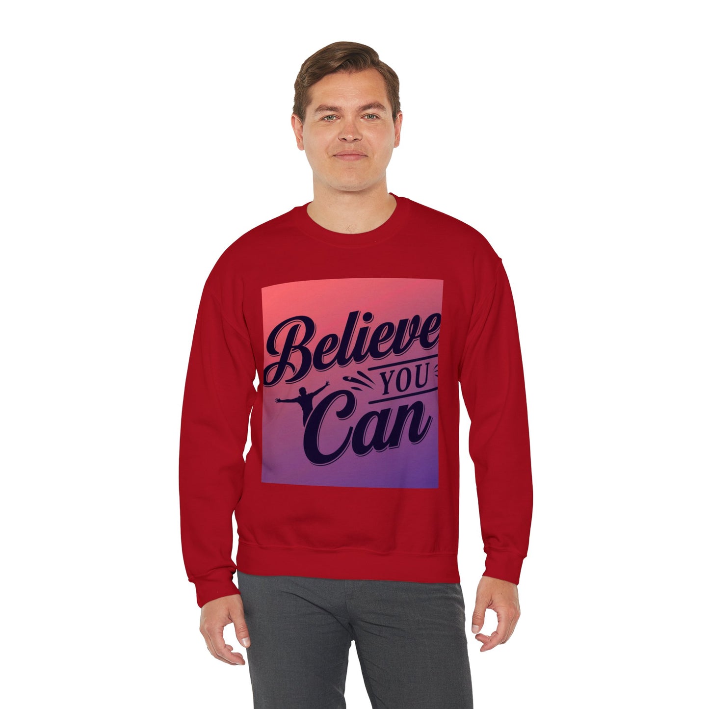 Believe You Can Unisex Heavy Blend™ Crewneck Sweatshirt Gildan 18000