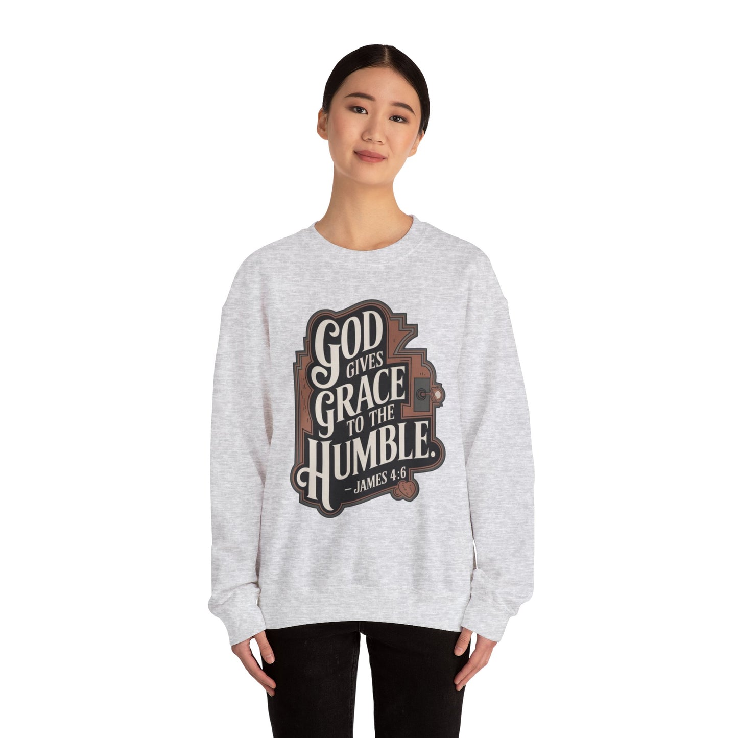 GOD Gives Grace To The Humble Sweatshirt Unisex Heavy Blend™ Crewneck