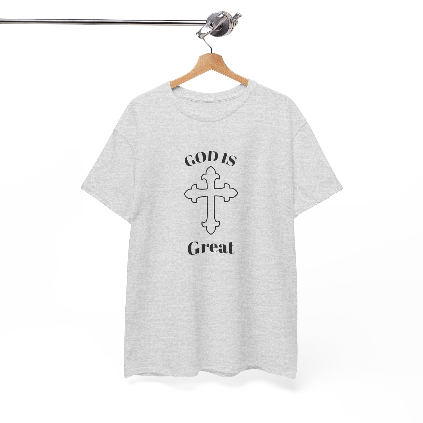 Religious Graphic Tee - GOD Is Great Unisex Heavy Cotton Tee