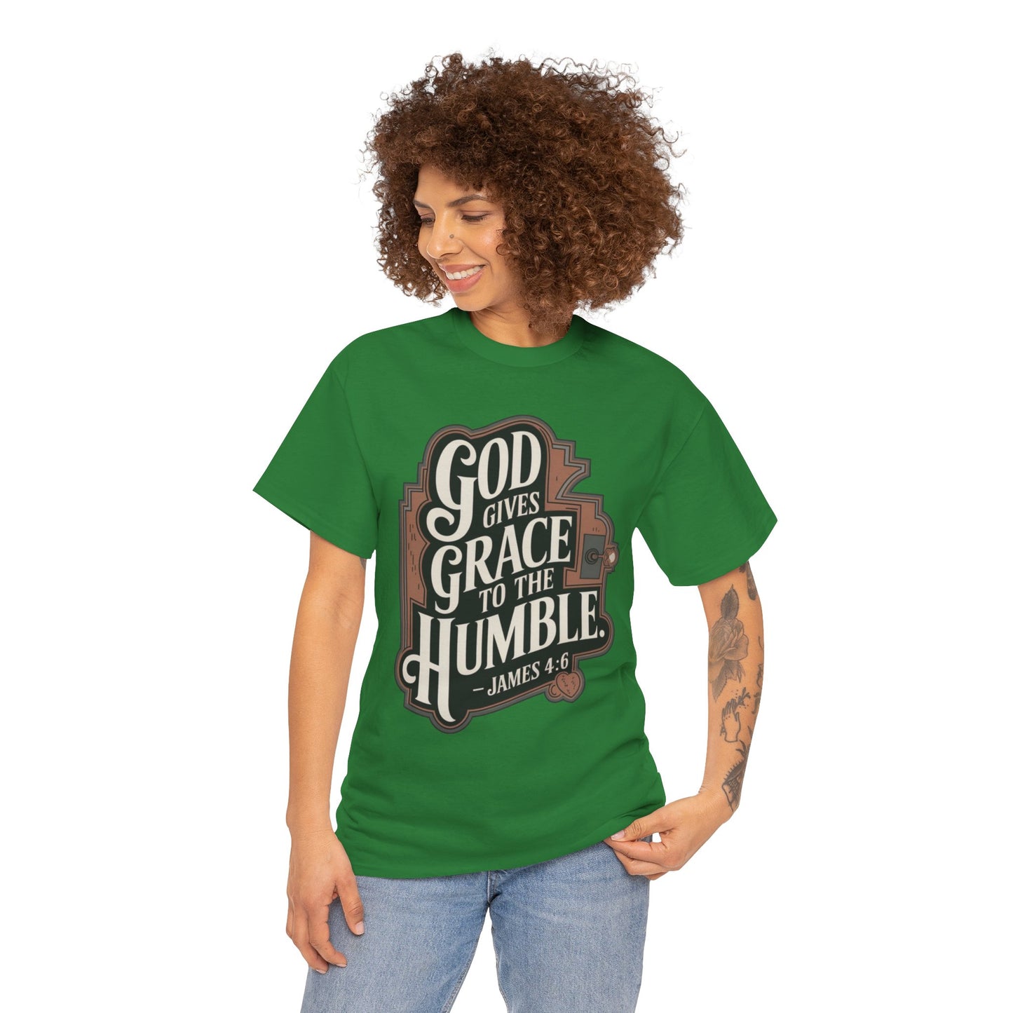 GOD Gives Grace To The Humble Unisex Heavy Cotton Tee