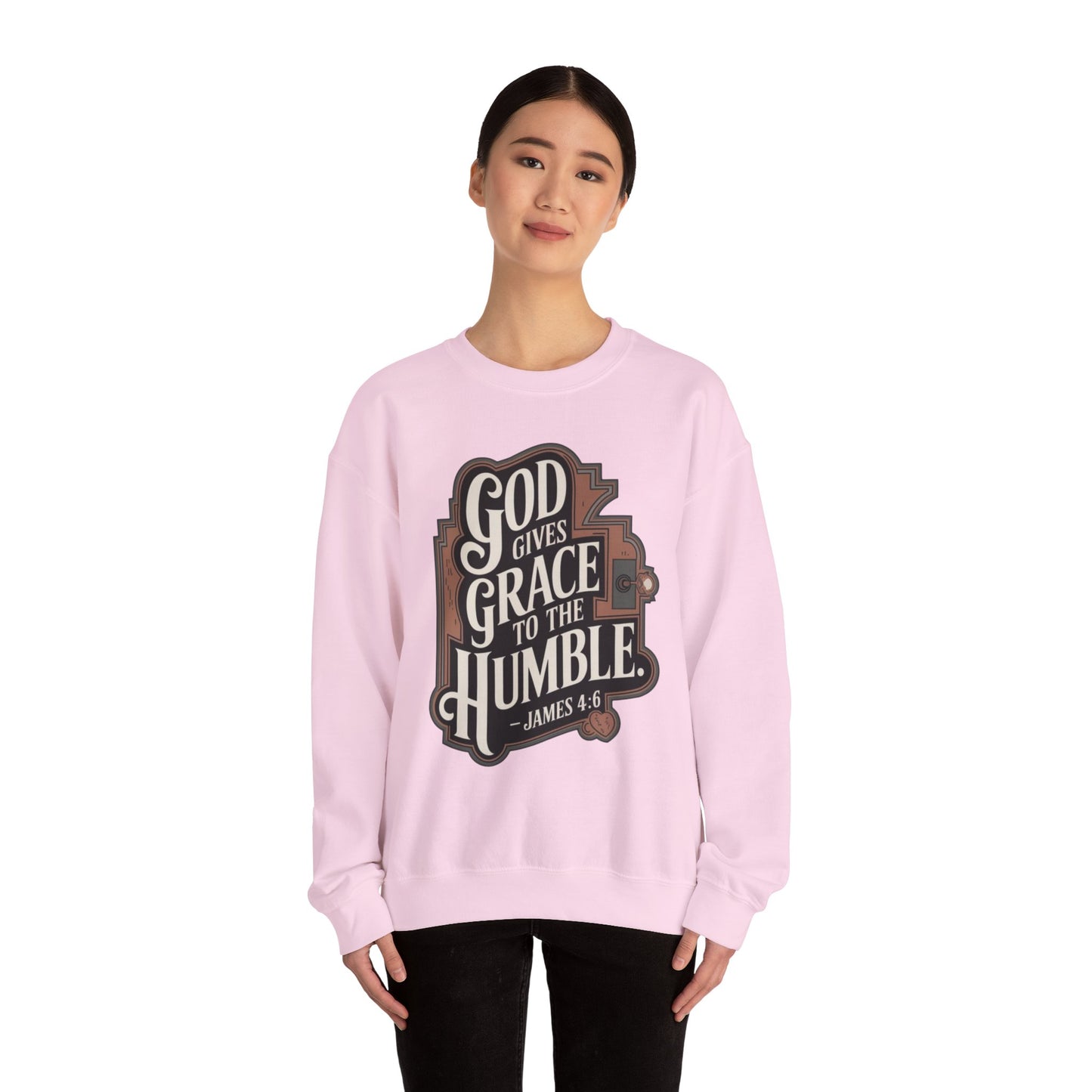 GOD Gives Grace To The Humble Sweatshirt Unisex Heavy Blend™ Crewneck