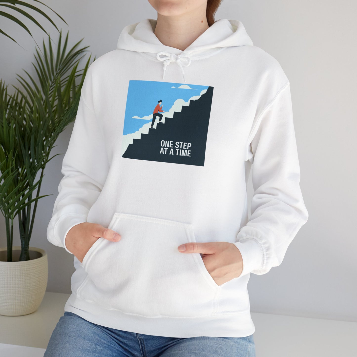 One Step At A Time Unisex Heavy Blend™ Hooded Sweatshirt Hoodie Gildan 18500