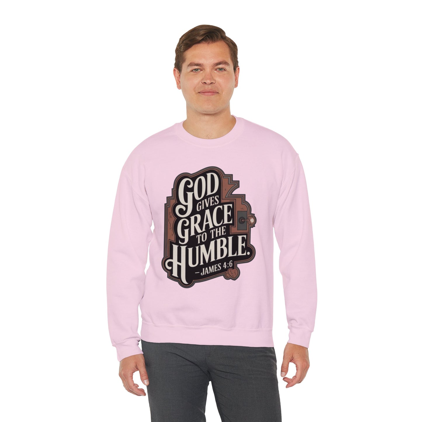 GOD Gives Grace To The Humble Sweatshirt Unisex Heavy Blend™ Crewneck