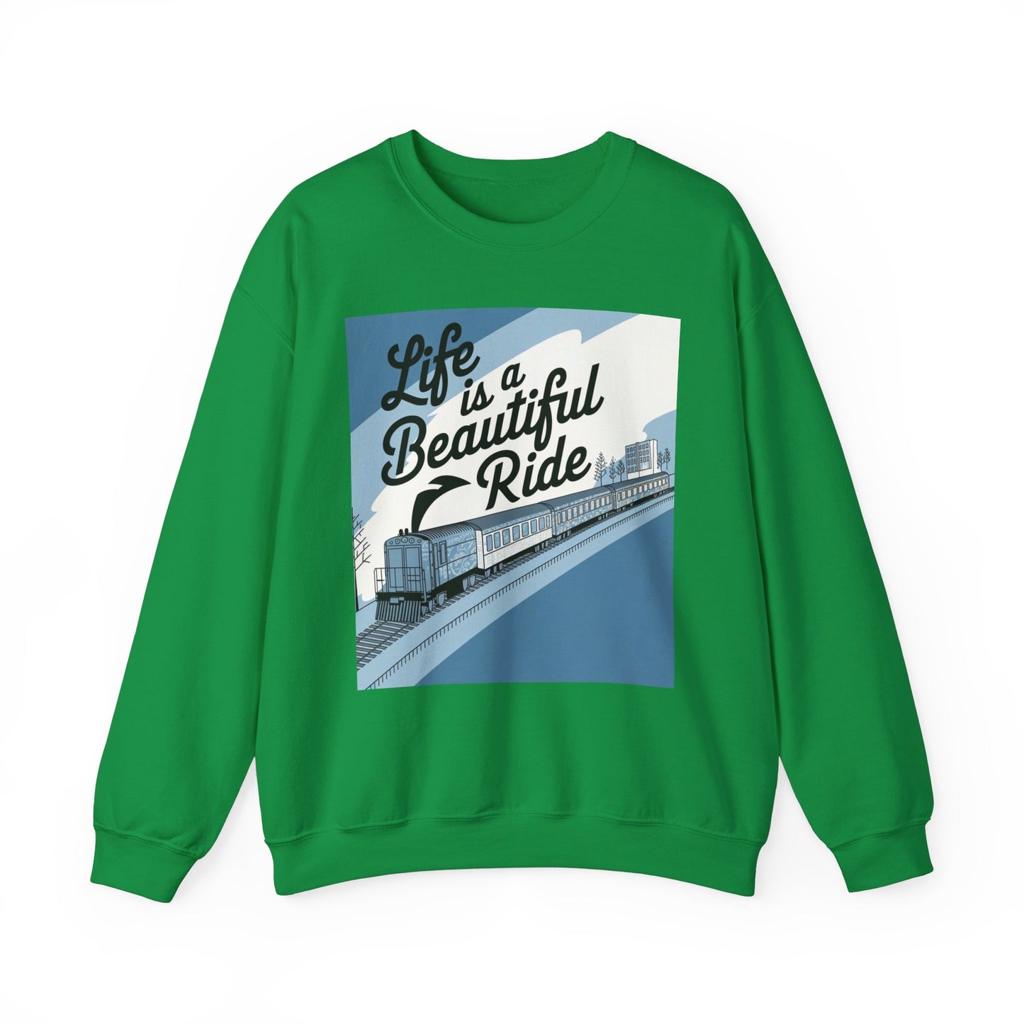 Life Is A Beautiful Ride Unisex Heavy Blend™ Crewneck Sweatshirt Gildan 18000