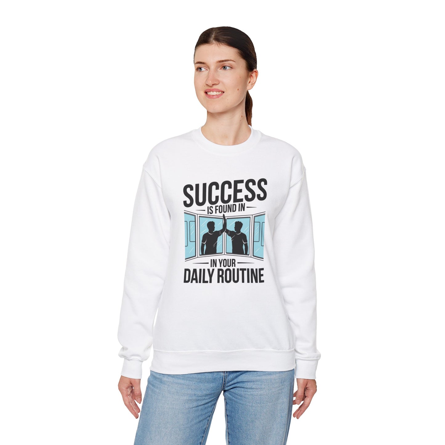 Success Is Found In Your Daily Routine Unisex Heavy Blend™ Crewneck Sweatshirt