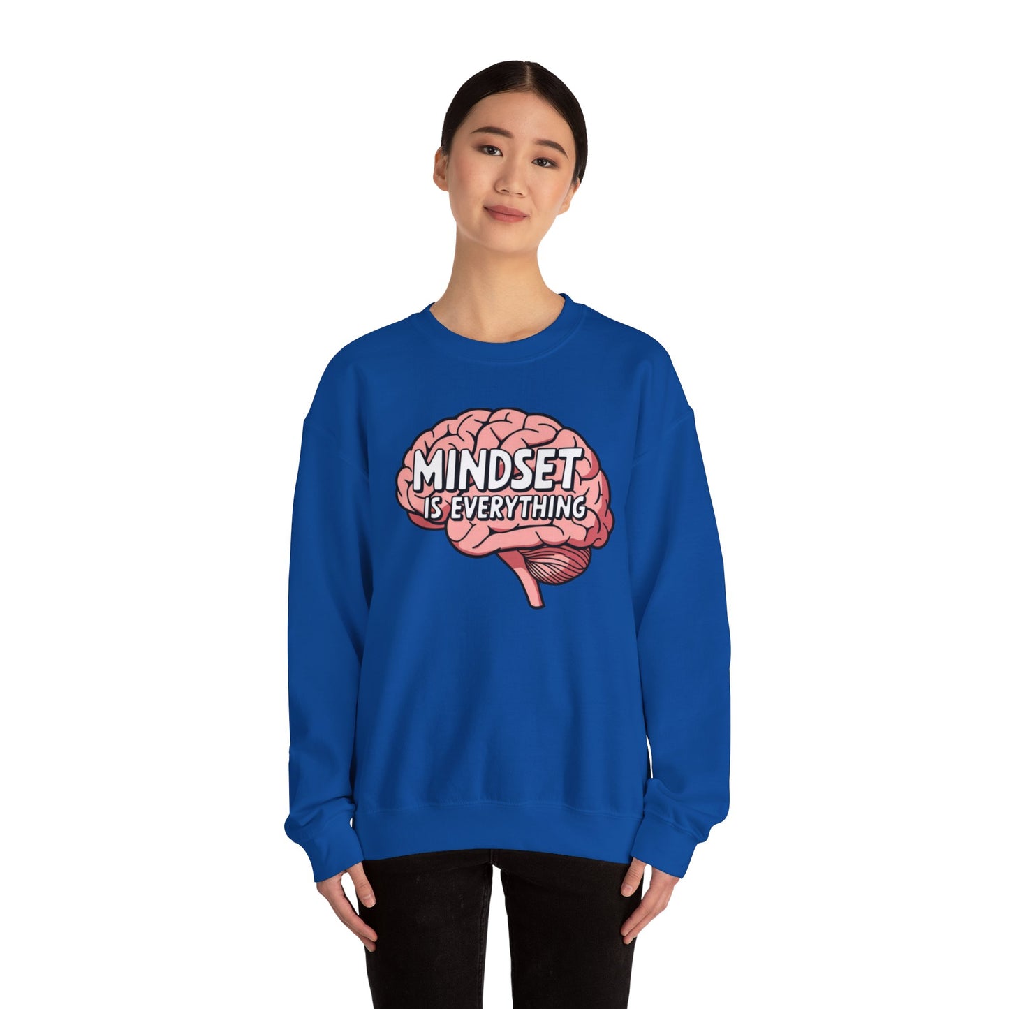 Mind Set Is Everything Unisex Heavy Blend™ Crewneck Sweatshirt Gildan 18000