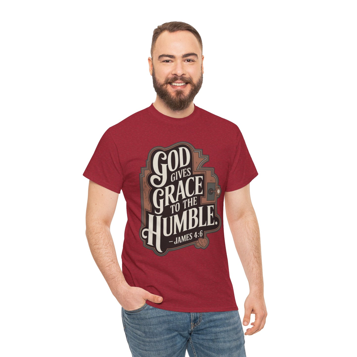 GOD Gives Grace To The Humble Unisex Heavy Cotton Tee