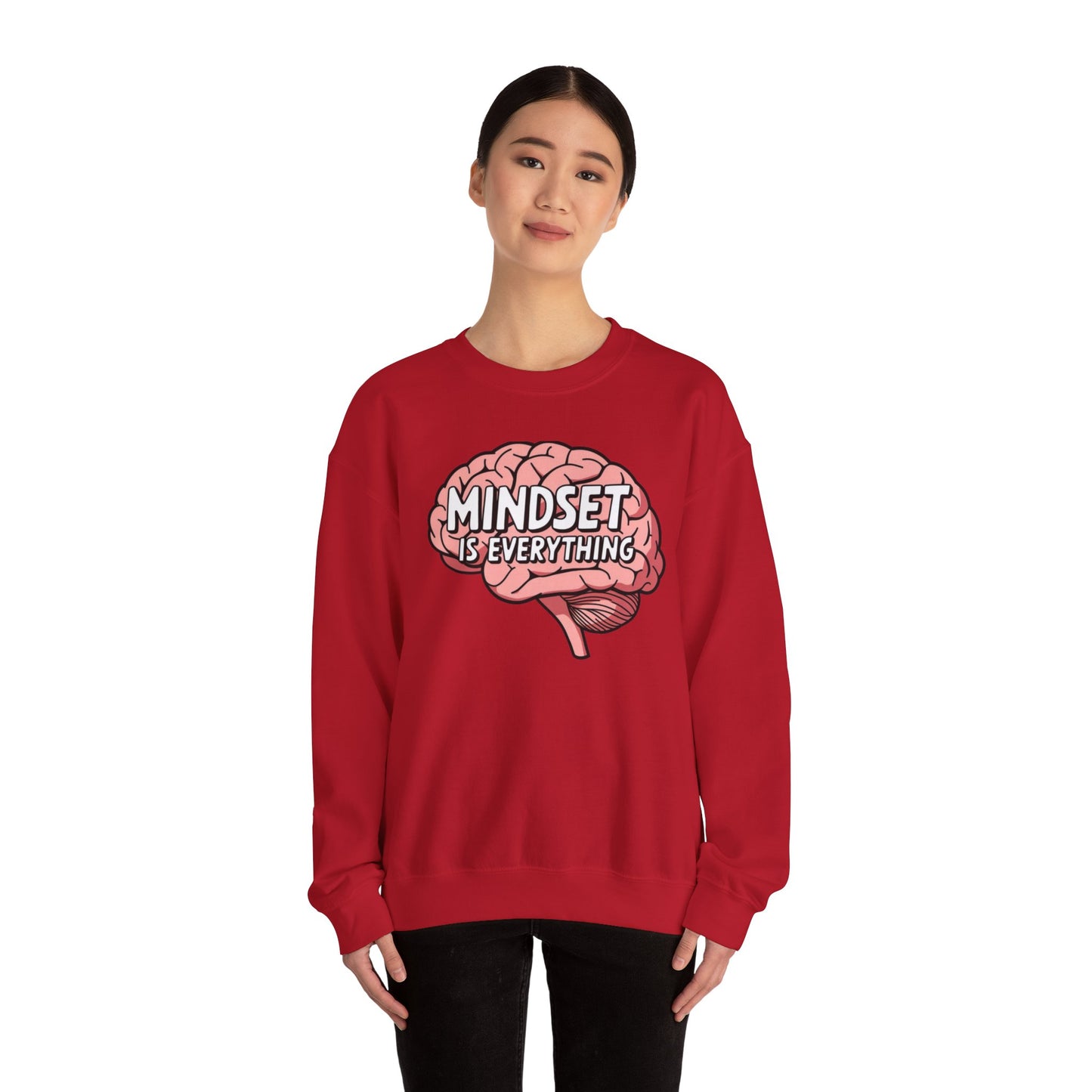 Mind Set Is Everything Unisex Heavy Blend™ Crewneck Sweatshirt Gildan 18000