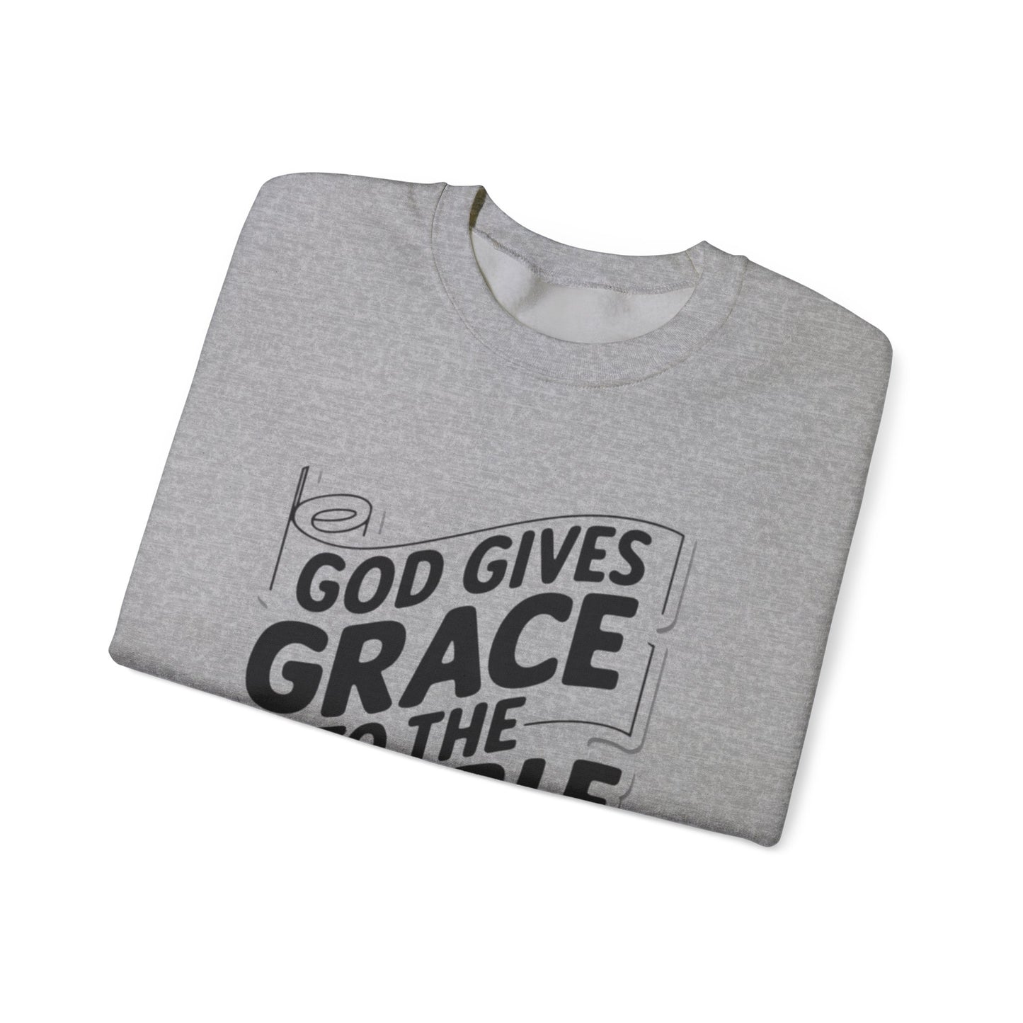 GOD Gives Grace To The Humble Unisex Heavy Blend™ Crewneck Sweatshirt