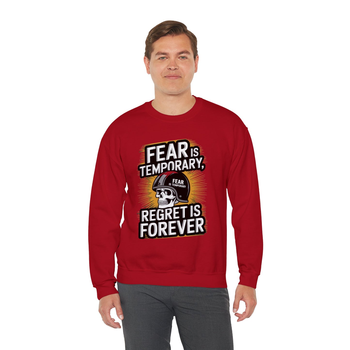 Fear Is Temporary Regret Is Forever Unisex Heavy Blend™ Crewneck Sweatshirt