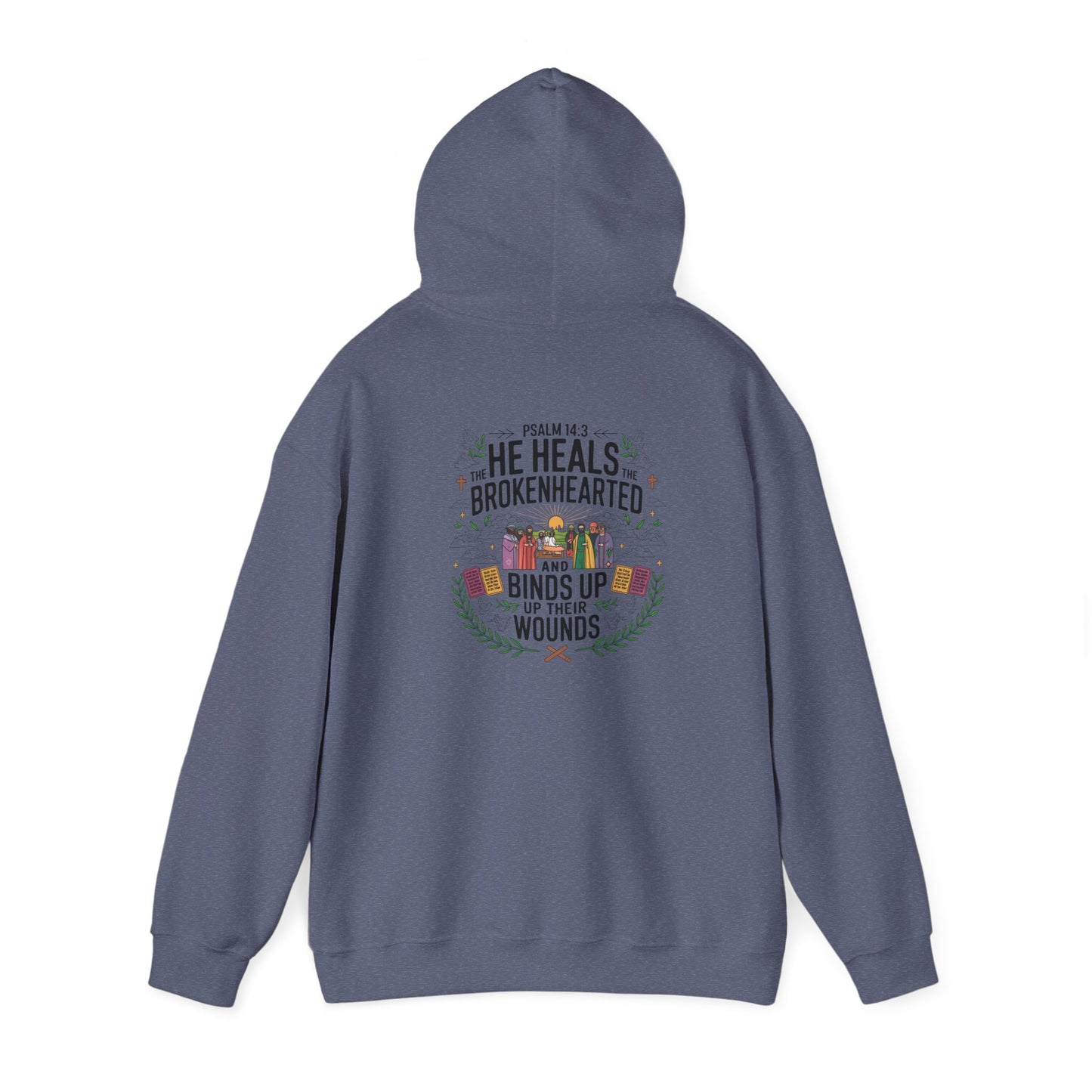 It Is GOD Who Arms Me With Strength And Keeps My Way Secure Unisex Heavy Blend™ Hooded Sweatshirt Hoodie