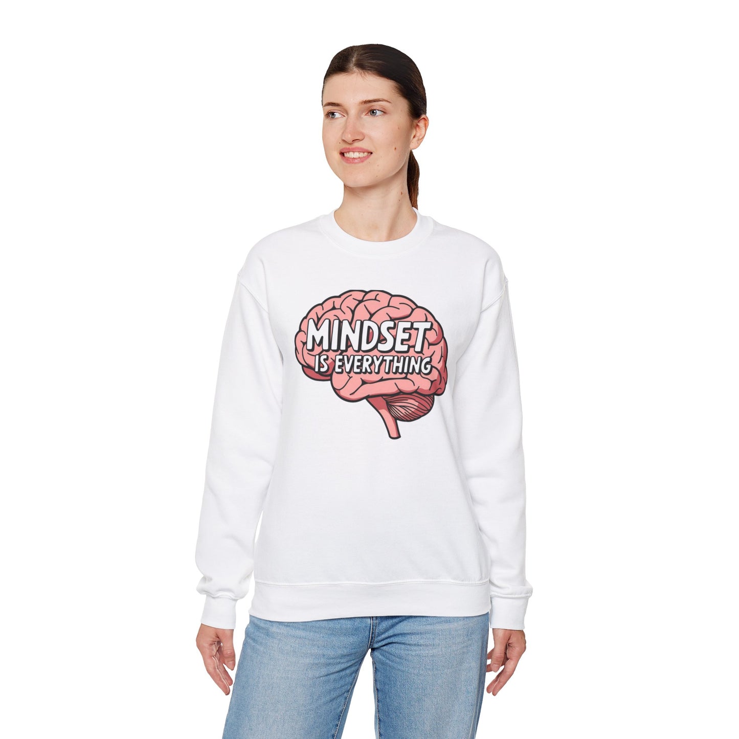 Mind Set Is Everything Unisex Heavy Blend™ Crewneck Sweatshirt Gildan 18000