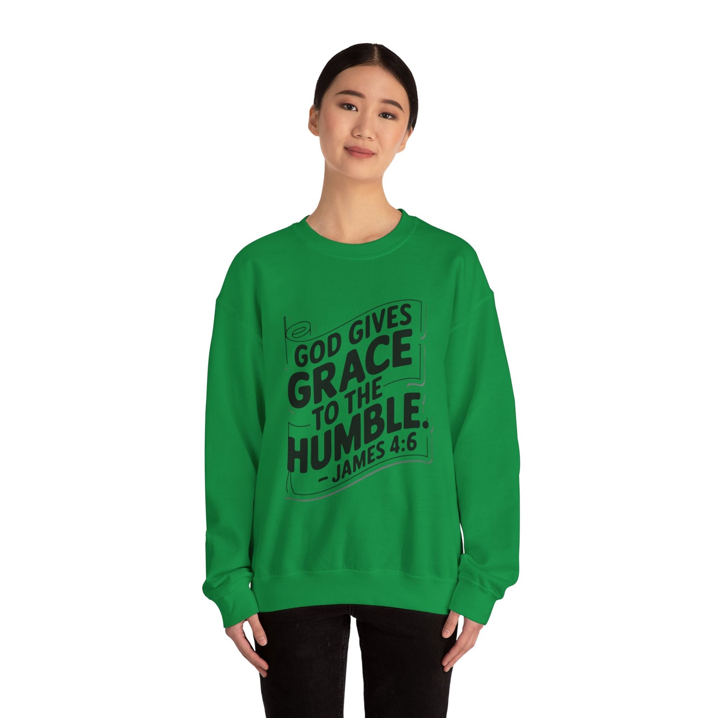 GOD Gives Grace To The Humble Unisex Heavy Blend™ Crewneck Sweatshirt