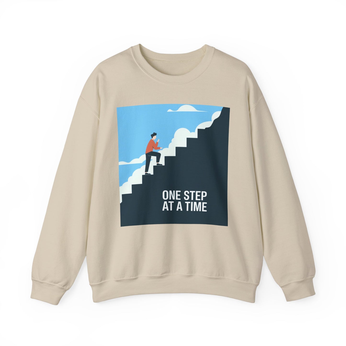 One Step At A Time Unisex Heavy Blend™ Crewneck Sweatshirt Gildan 18000