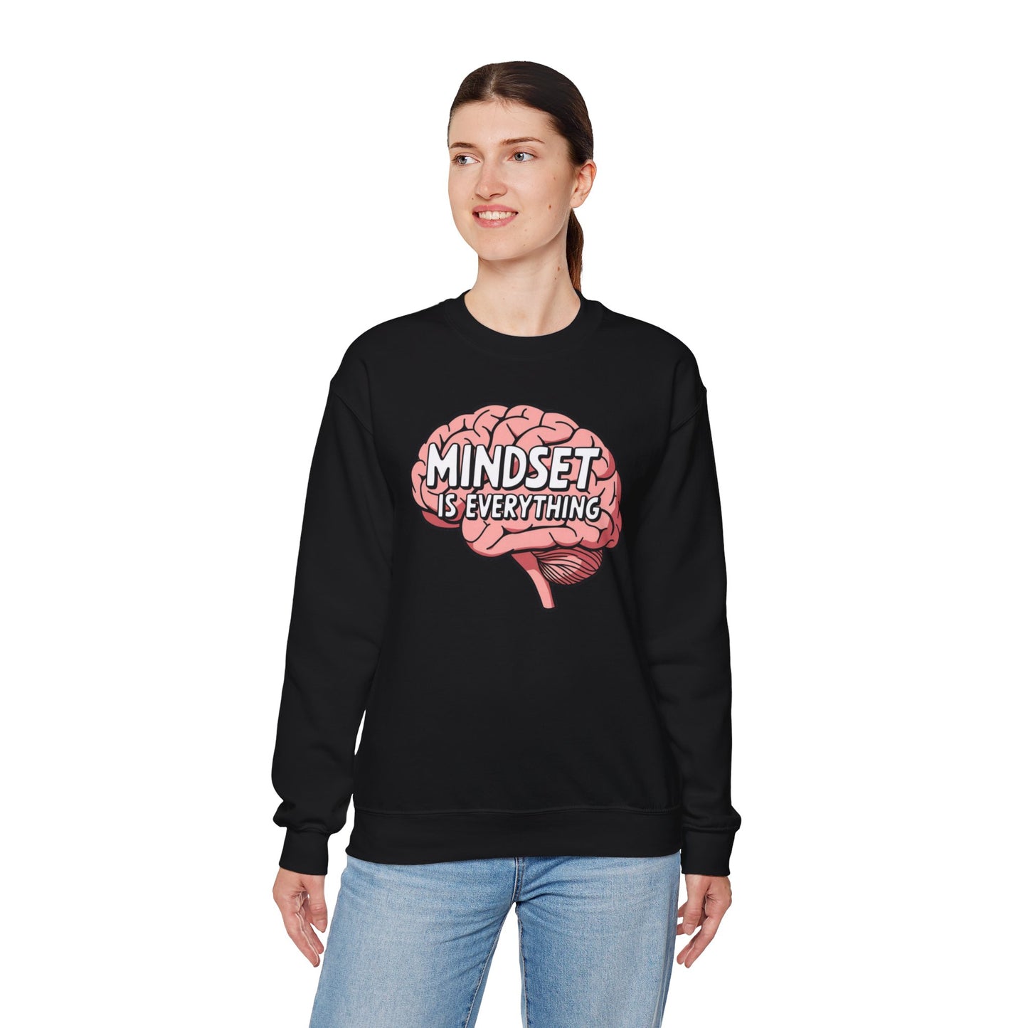 Mind Set Is Everything Unisex Heavy Blend™ Crewneck Sweatshirt Gildan 18000