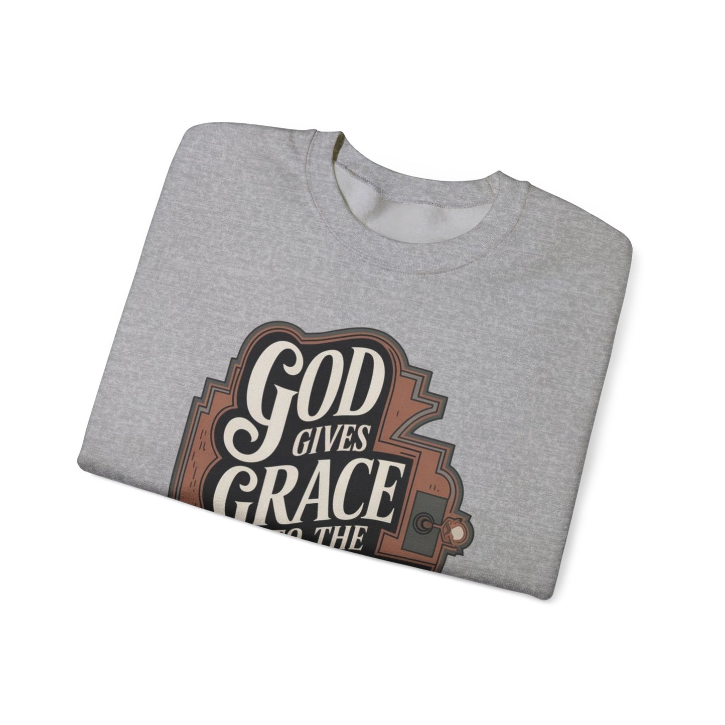 GOD Gives Grace To The Humble Sweatshirt Unisex Heavy Blend™ Crewneck