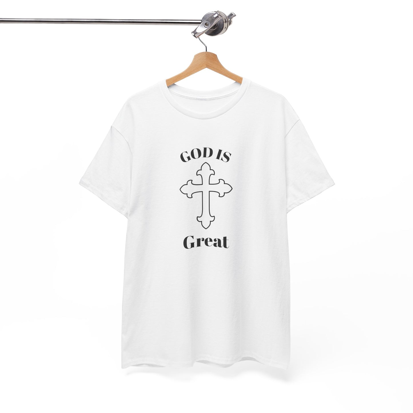 Religious Graphic Tee - GOD Is Great Unisex Heavy Cotton Tee