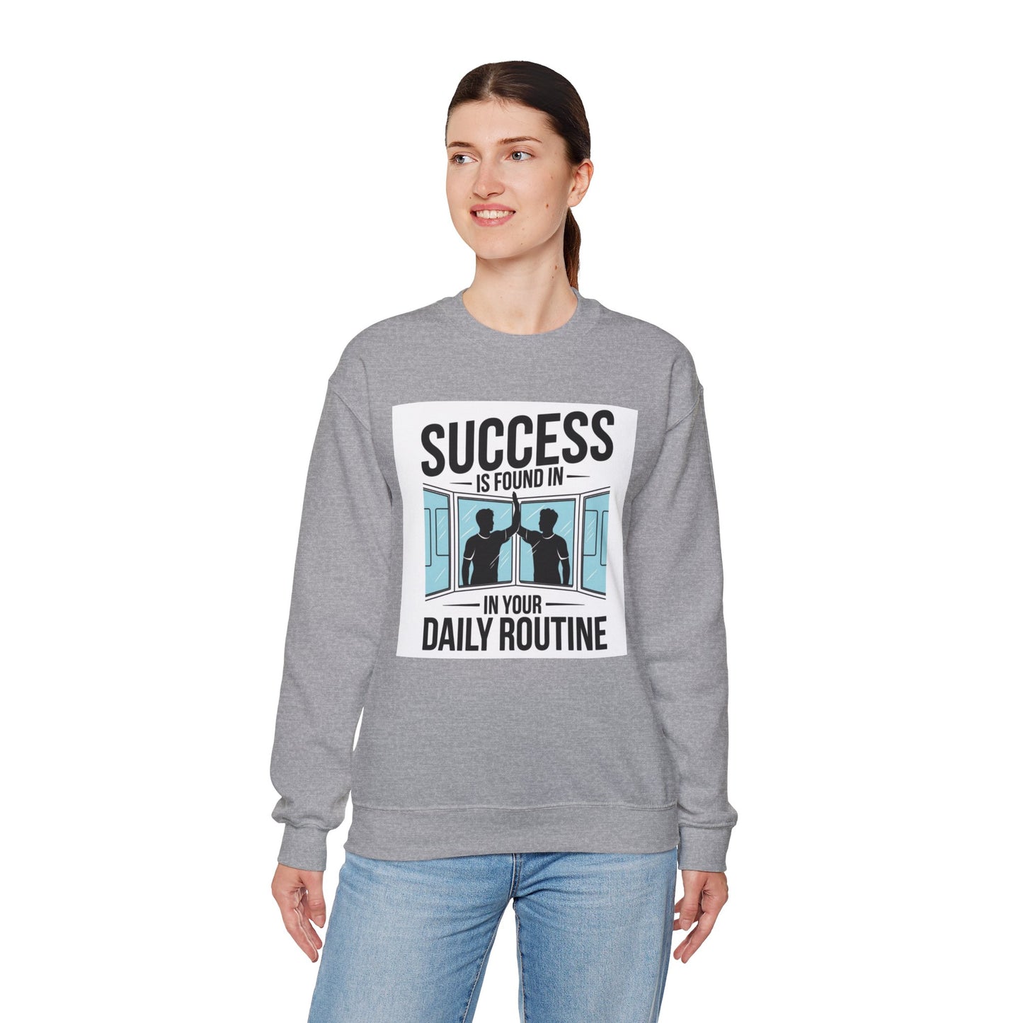 Success Is Found In Your Daily Routine Unisex Heavy Blend™ Crewneck Sweatshirt