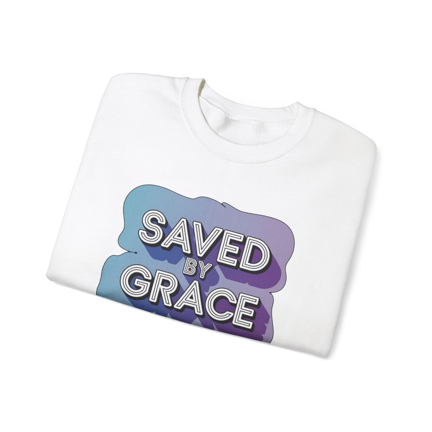 Saved By Grace  Unisex Heavy Blend™ Crewneck Sweatshirt