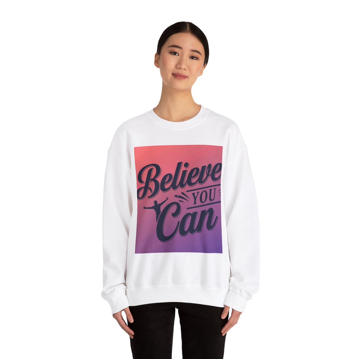 Believe You Can Unisex Heavy Blend™ Crewneck Sweatshirt Gildan 18000