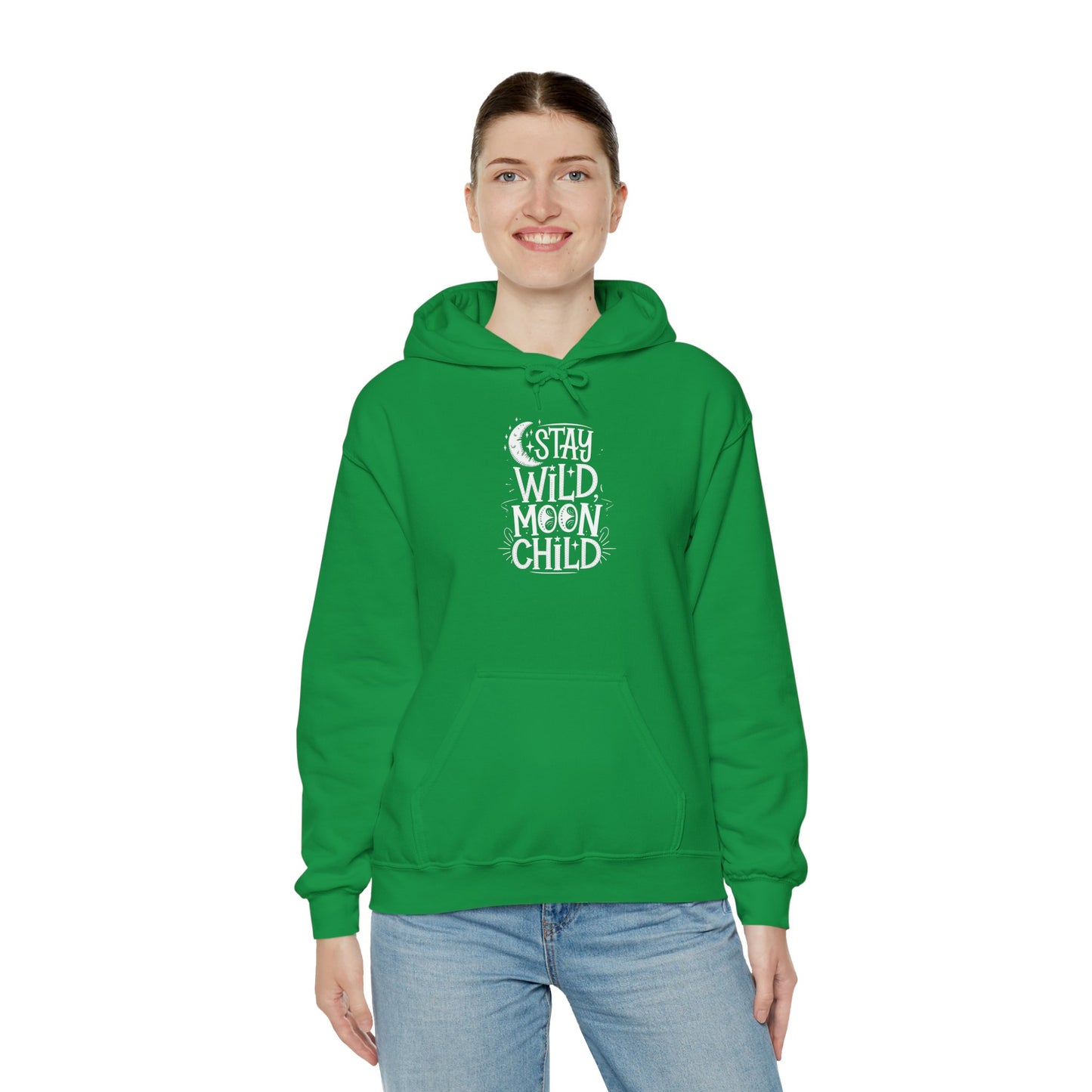 Stay Wild Moon Child Unisex Heavy Blend™ Hooded Sweatshirt Hoodie Gildan 18500