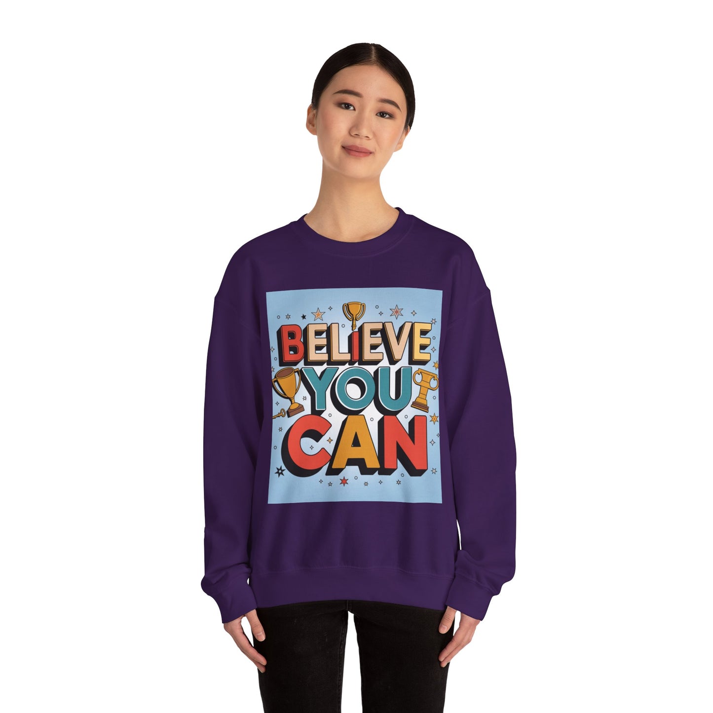 Believe You Can Unisex Heavy Blend™ Crewneck Sweatshirt Gildan 18000