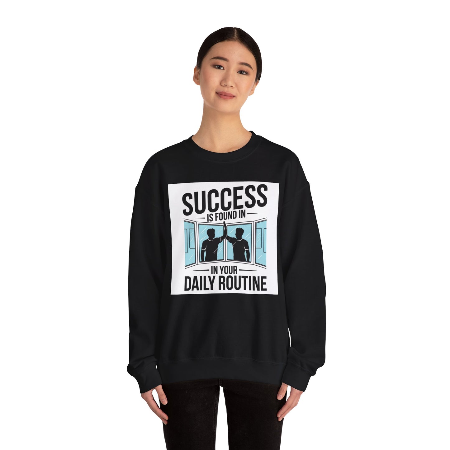 Success Is Found In Your Daily Routine Unisex Heavy Blend™ Crewneck Sweatshirt