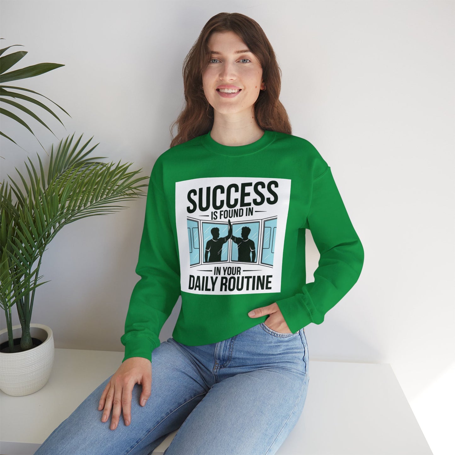 Success Is Found In Your Daily Routine Unisex Heavy Blend™ Crewneck Sweatshirt