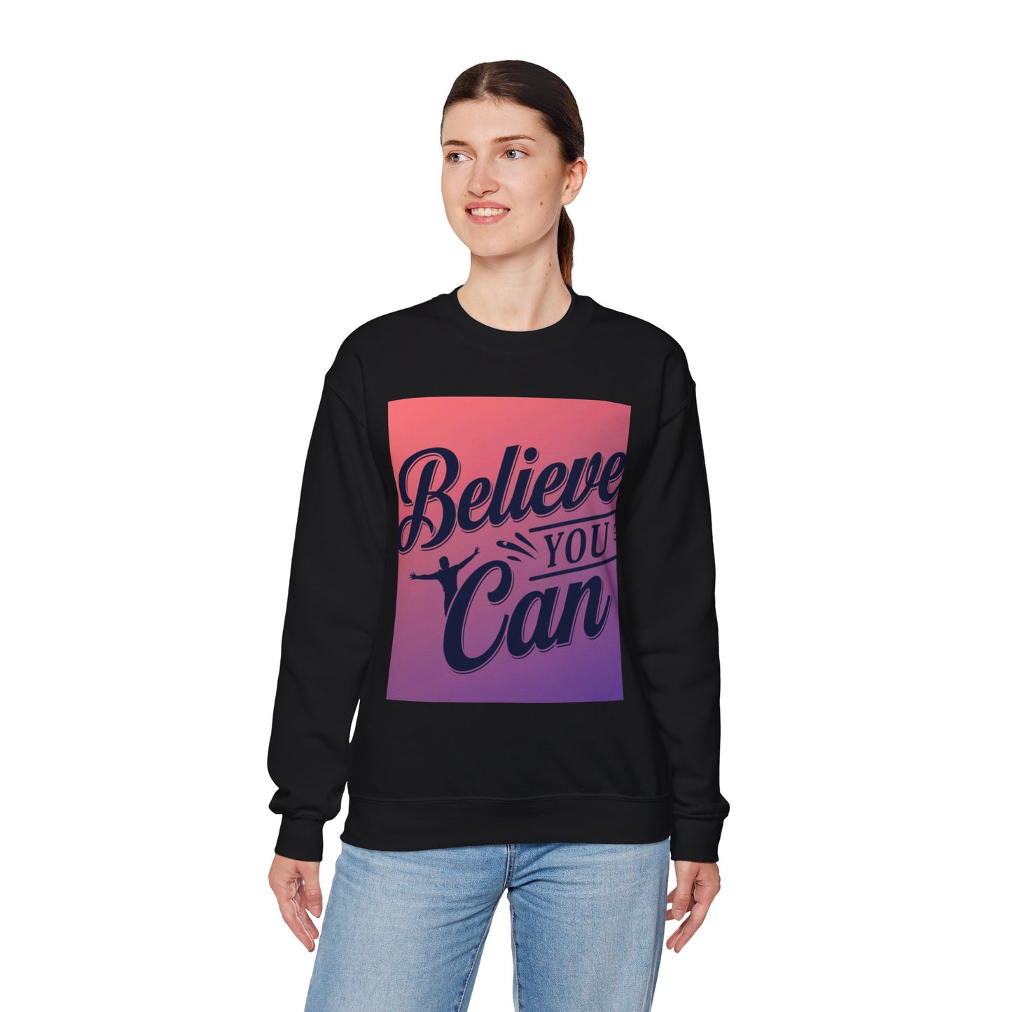 Believe You Can Unisex Heavy Blend™ Crewneck Sweatshirt Gildan 18000