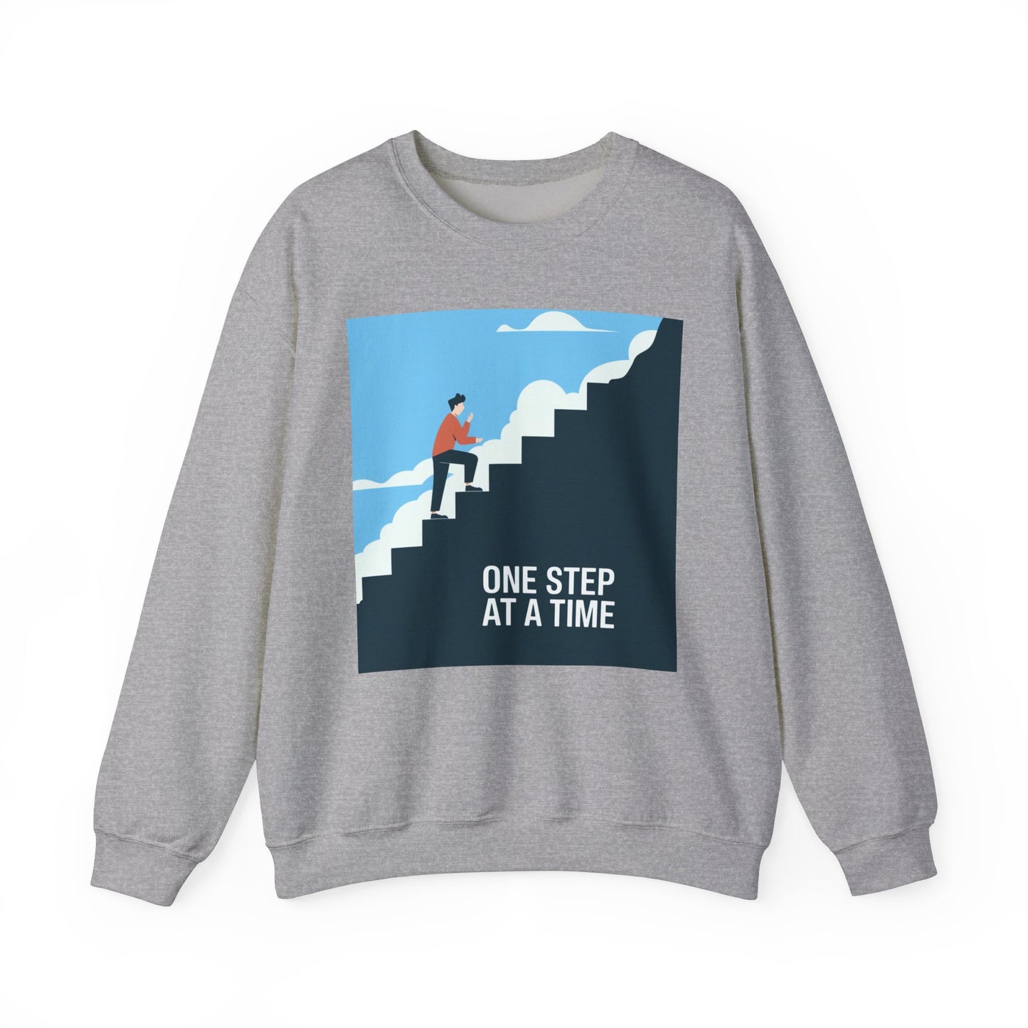 One Step At A Time Unisex Heavy Blend™ Crewneck Sweatshirt Gildan 18000