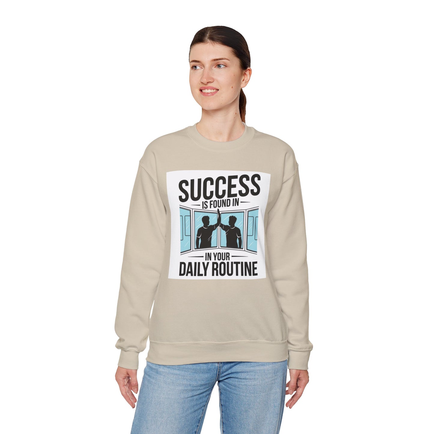 Success Is Found In Your Daily Routine Unisex Heavy Blend™ Crewneck Sweatshirt