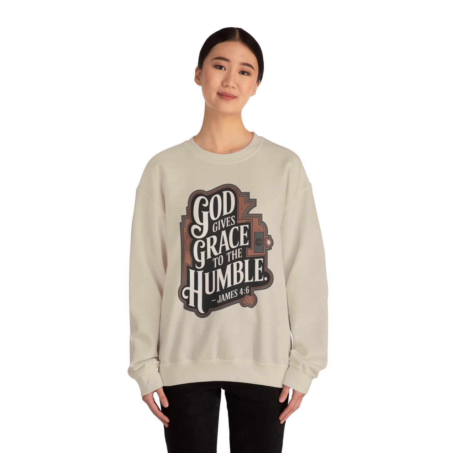 GOD Gives Grace To The Humble Sweatshirt Unisex Heavy Blend™ Crewneck