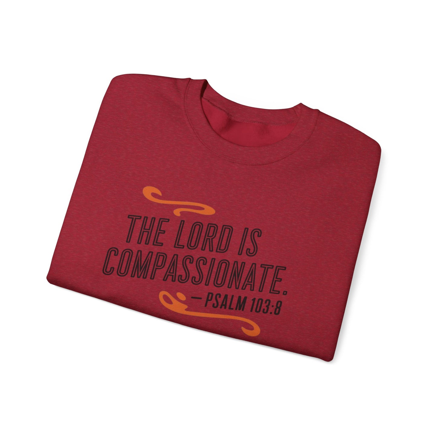 The LORD Is Compassionate Unisex Heavy Blend™ Crewneck Sweatshirt