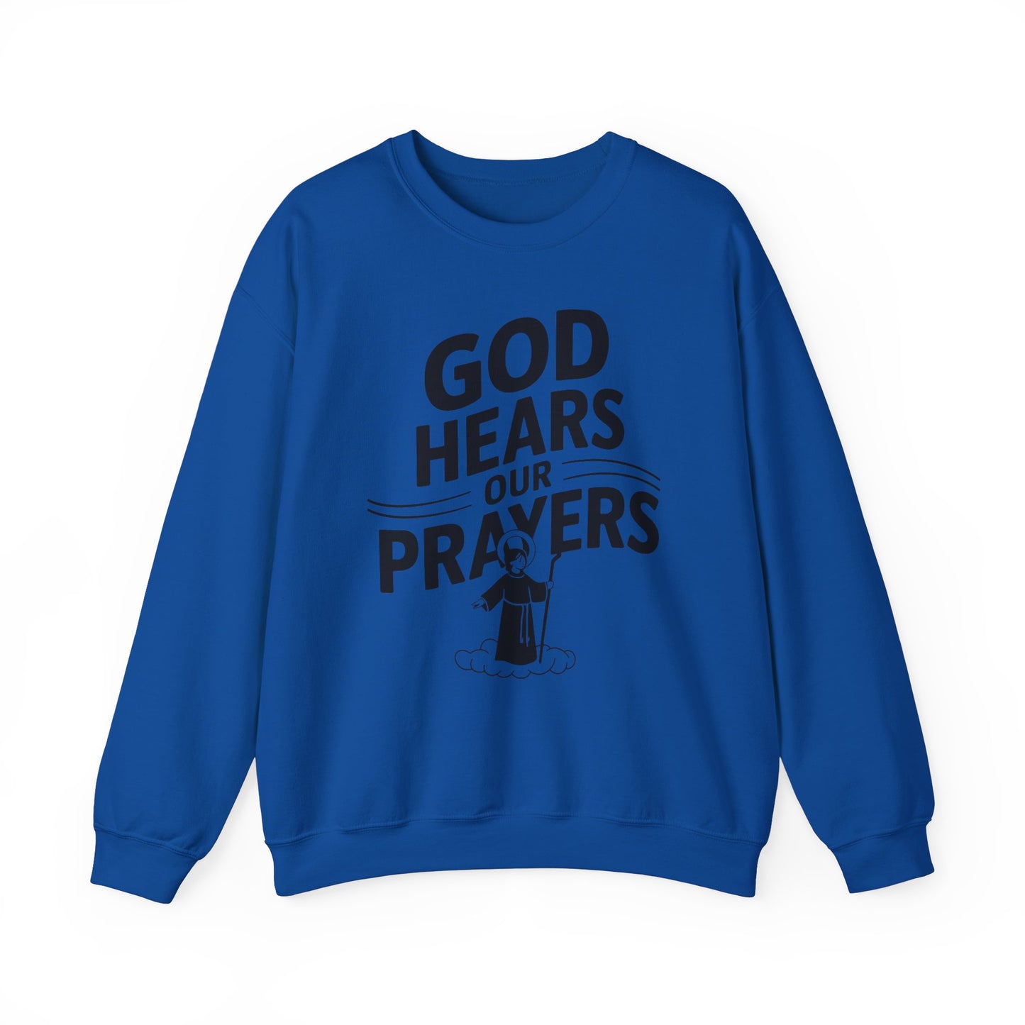 GOD Hears Our Prayers Unisex Heavy Blend™ Crewneck Sweatshirt