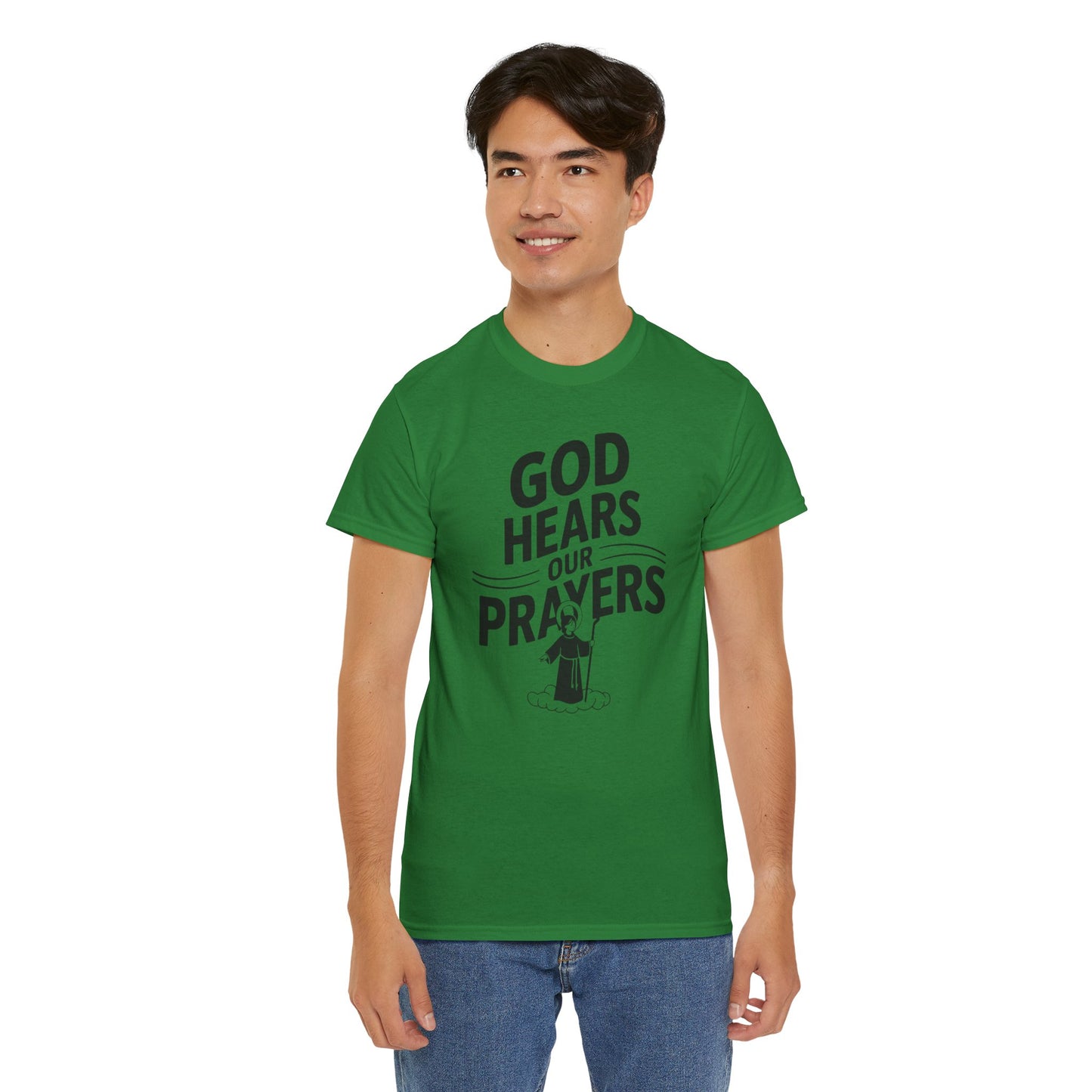 GOD Hears Our Prayers Unisex Heavy Cotton Tee