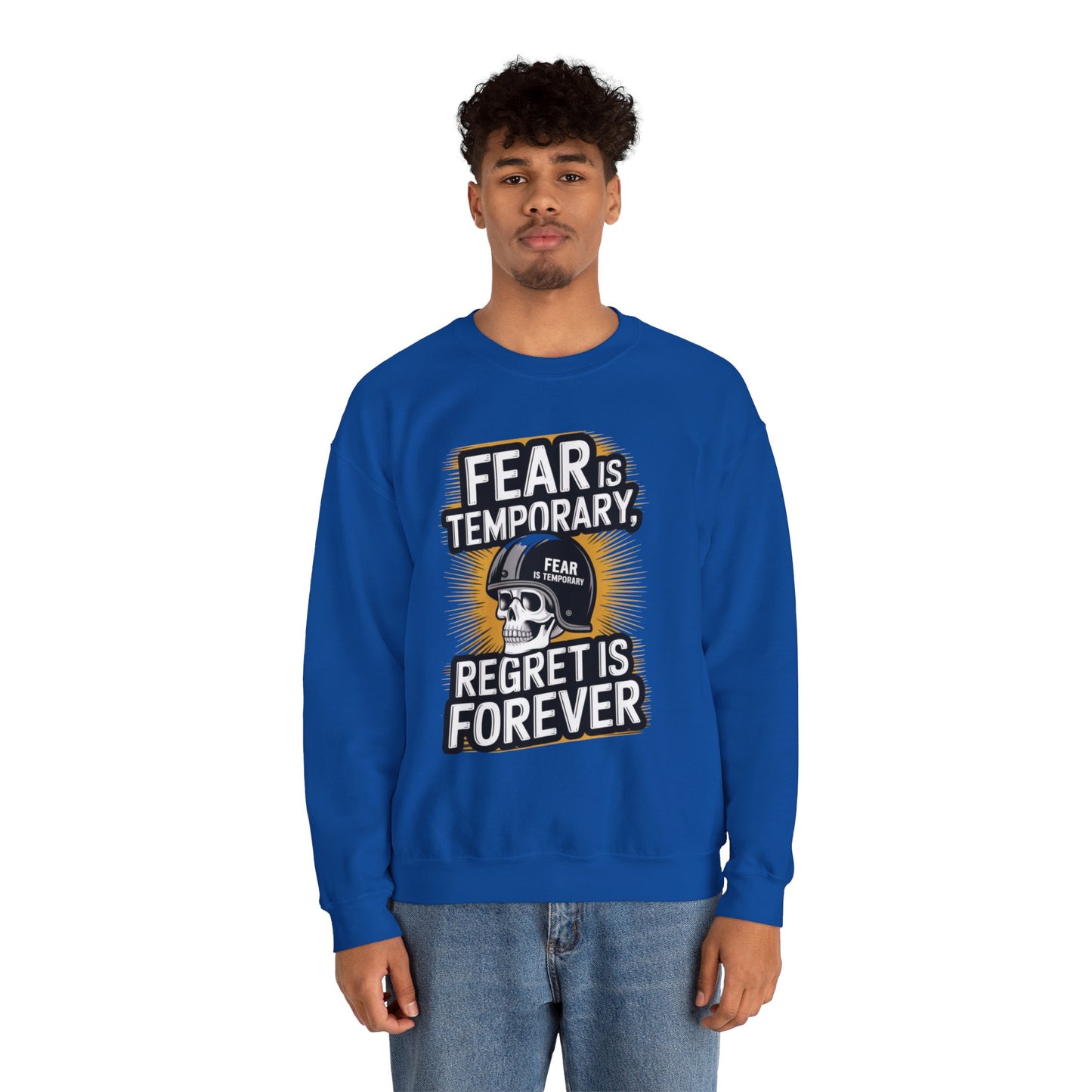 Fear Is Temporary Regret Is Forever Unisex Heavy Blend™ Crewneck Sweatshirt