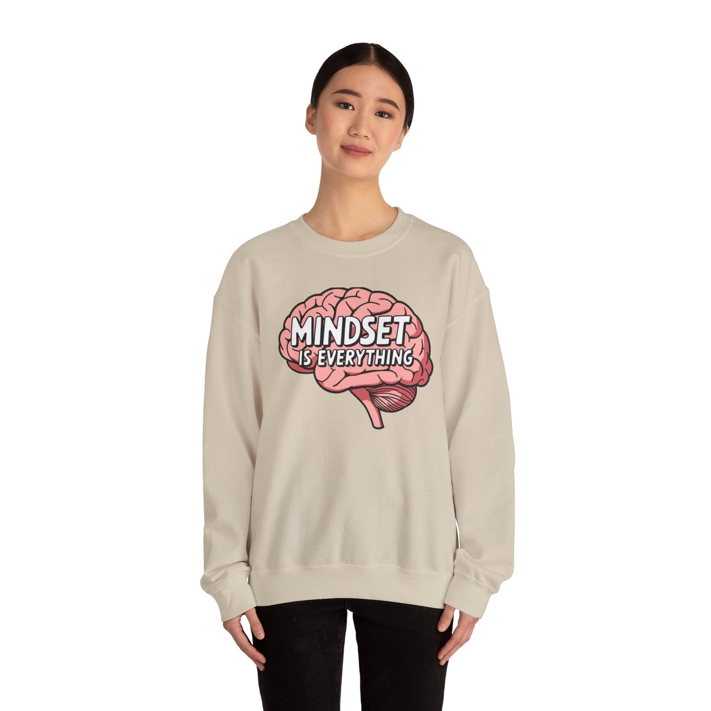 Mind Set Is Everything Unisex Heavy Blend™ Crewneck Sweatshirt Gildan 18000