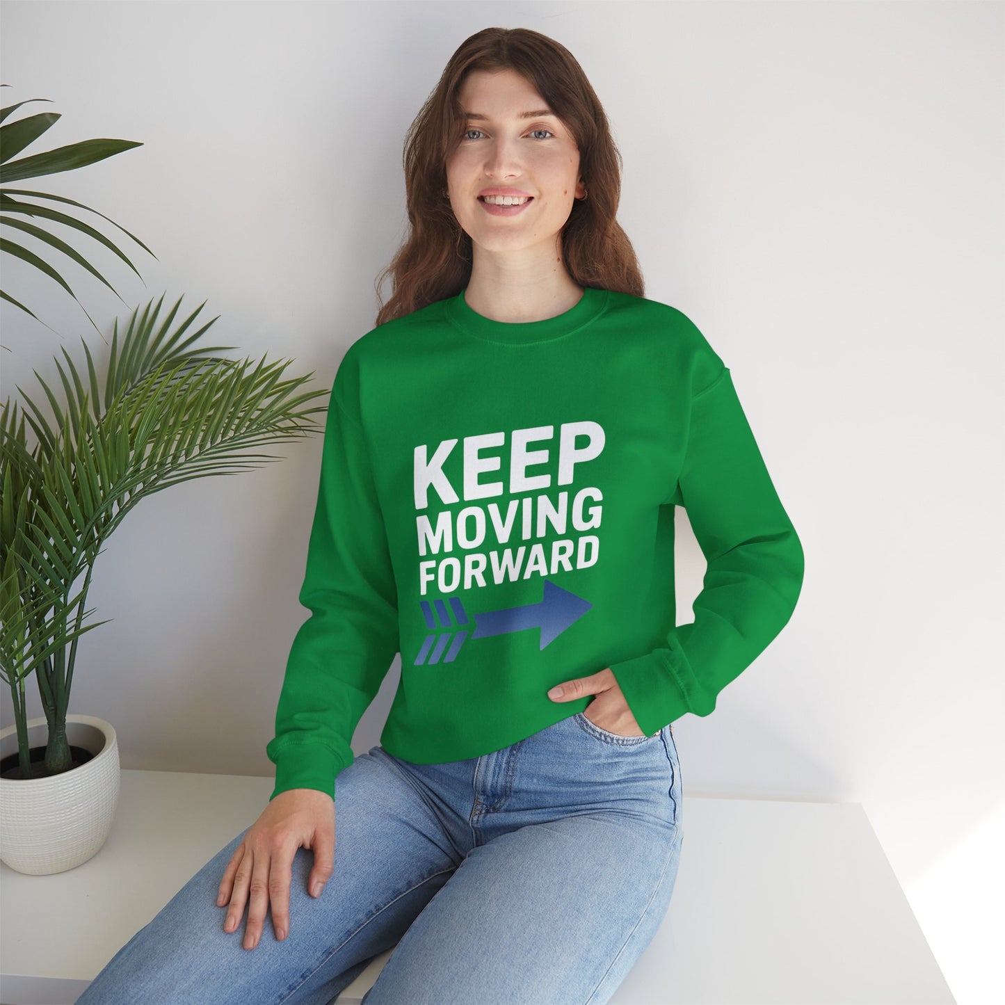 Keep Moving Forward Unisex Heavy Blend™ Crewneck Sweatshirt Gildan 18000