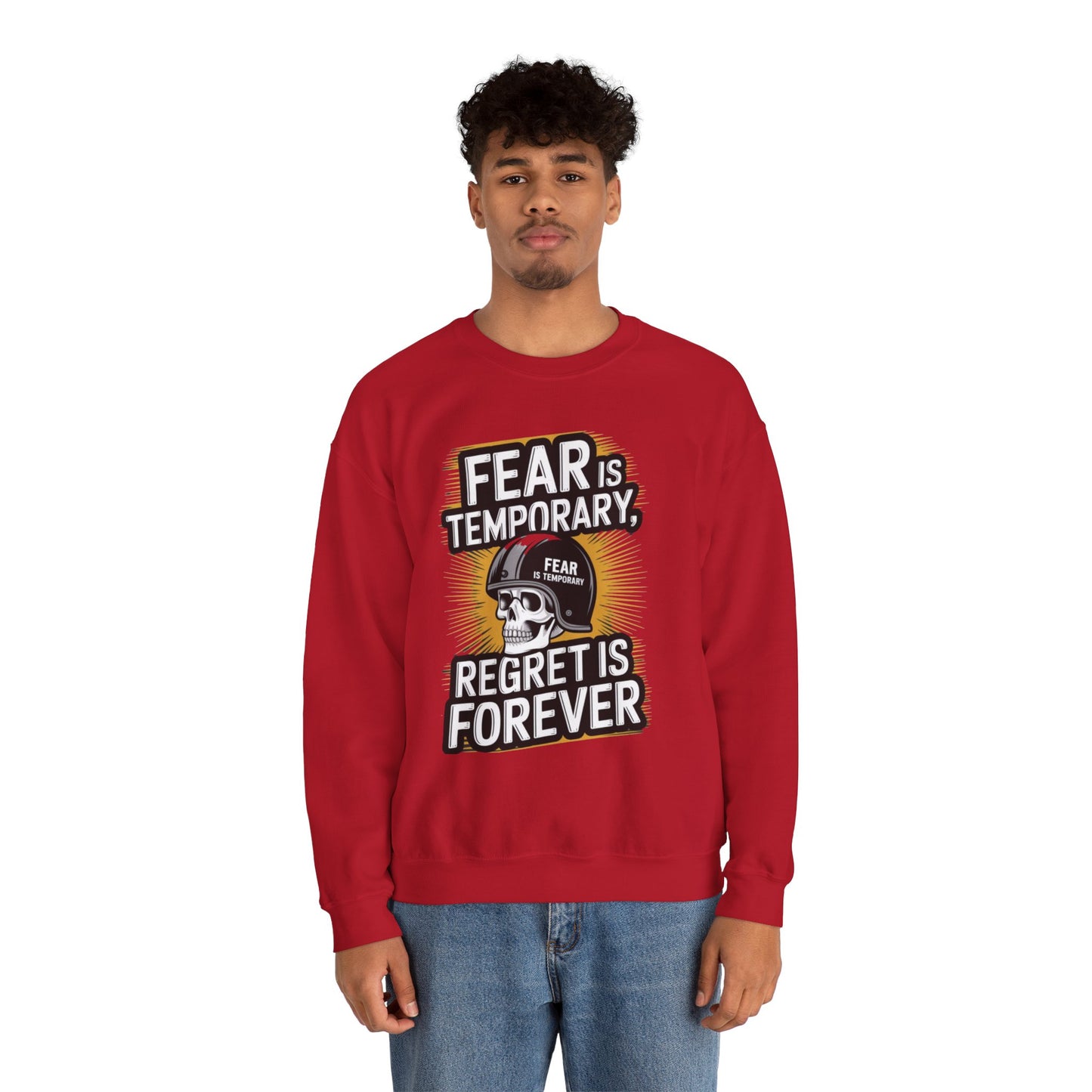 Fear Is Temporary Regret Is Forever Unisex Heavy Blend™ Crewneck Sweatshirt