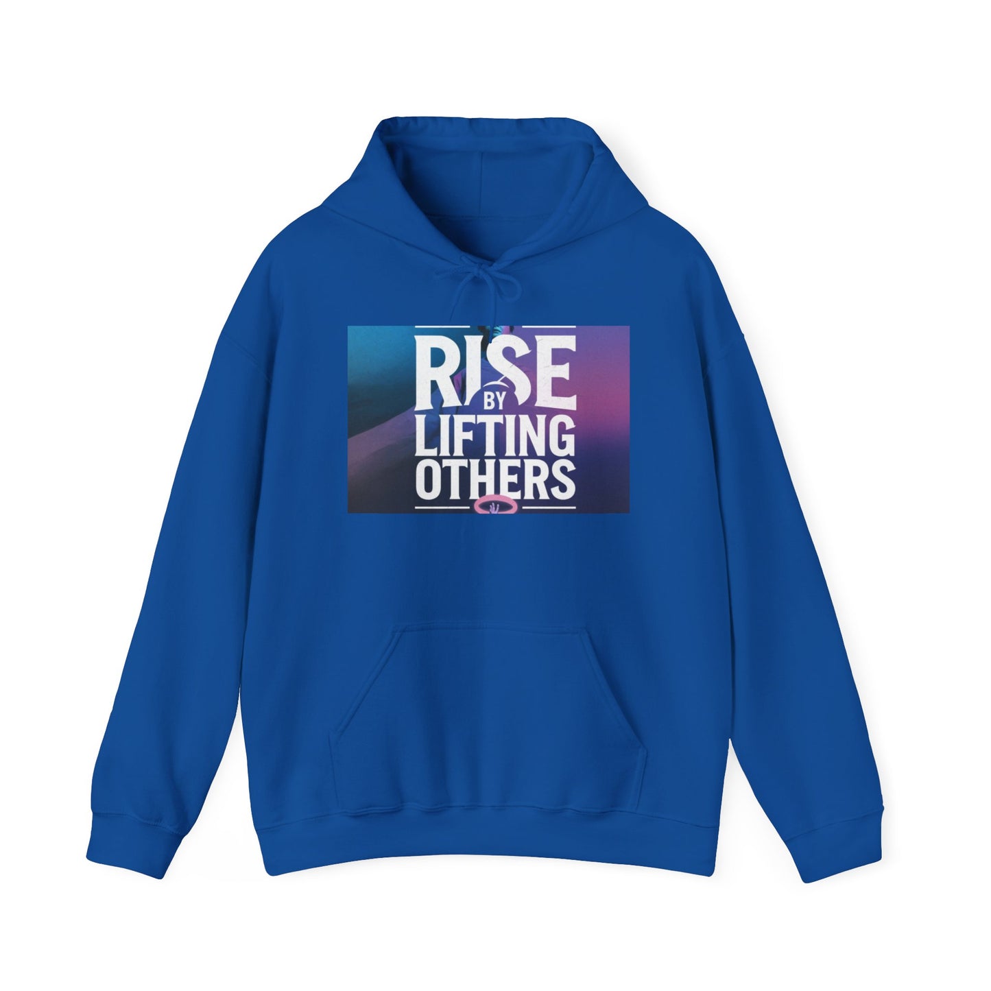 Rise By Lifting Others Hoodie - Inspirational Unisex Hooded Sweatshirt Gildan 18500