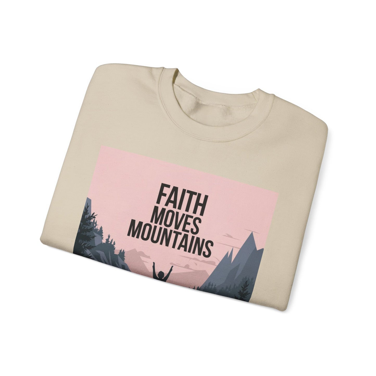 Faith Moves Mountains Unisex Heavy Blend™ Crewneck Sweatshirt