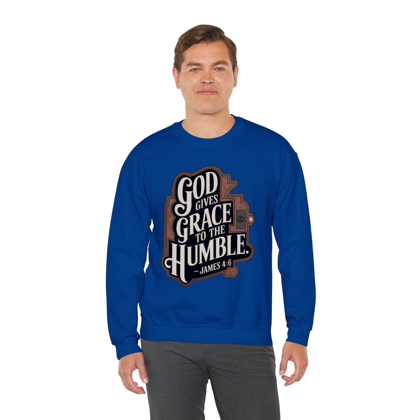 GOD Gives Grace To The Humble Sweatshirt Unisex Heavy Blend™ Crewneck