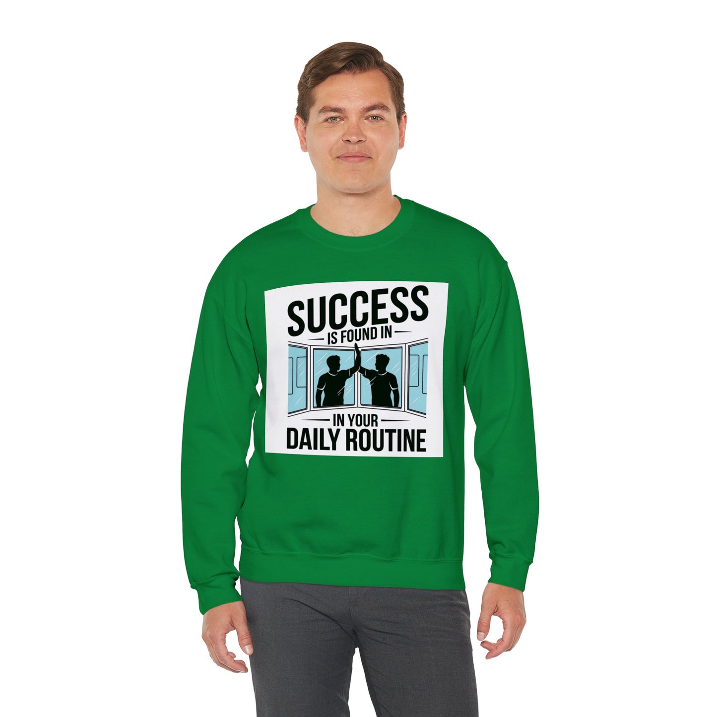 Success Is Found In Your Daily Routine Unisex Heavy Blend™ Crewneck Sweatshirt