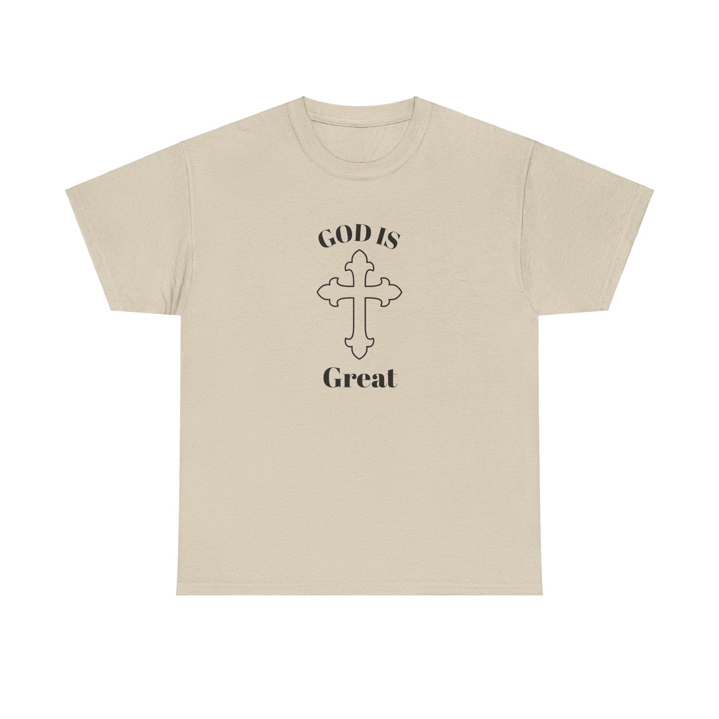 Religious Graphic Tee - GOD Is Great Unisex Heavy Cotton Tee