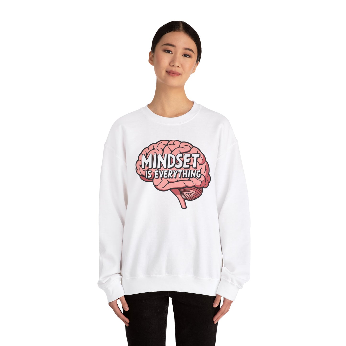 Mind Set Is Everything Unisex Heavy Blend™ Crewneck Sweatshirt Gildan 18000